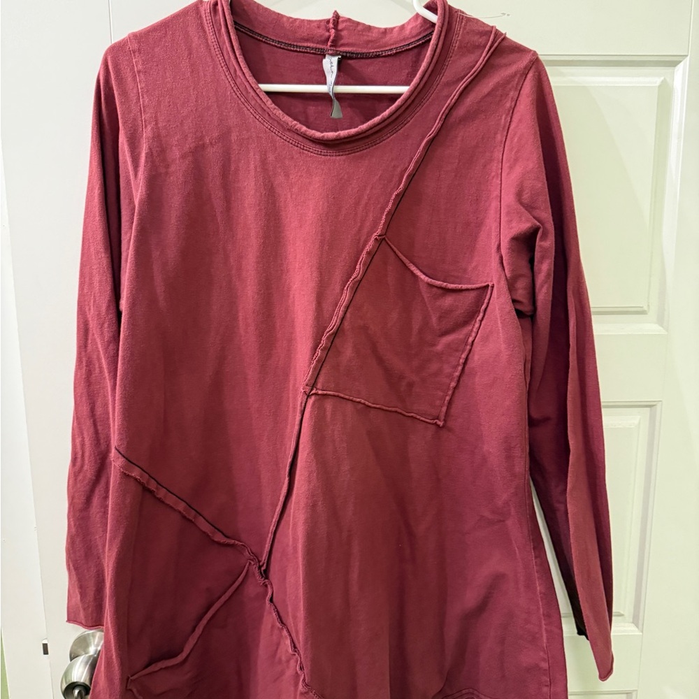 Cynthia Rowley Maroon Long‎ Sleeve Top